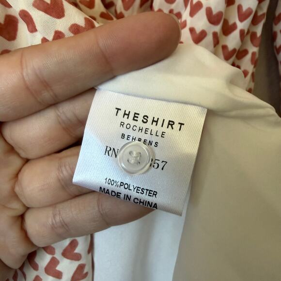 The Shirt Rochelle Behrens Maxwell Dress in Tan Hearts Size S - Picture 5 of 6
